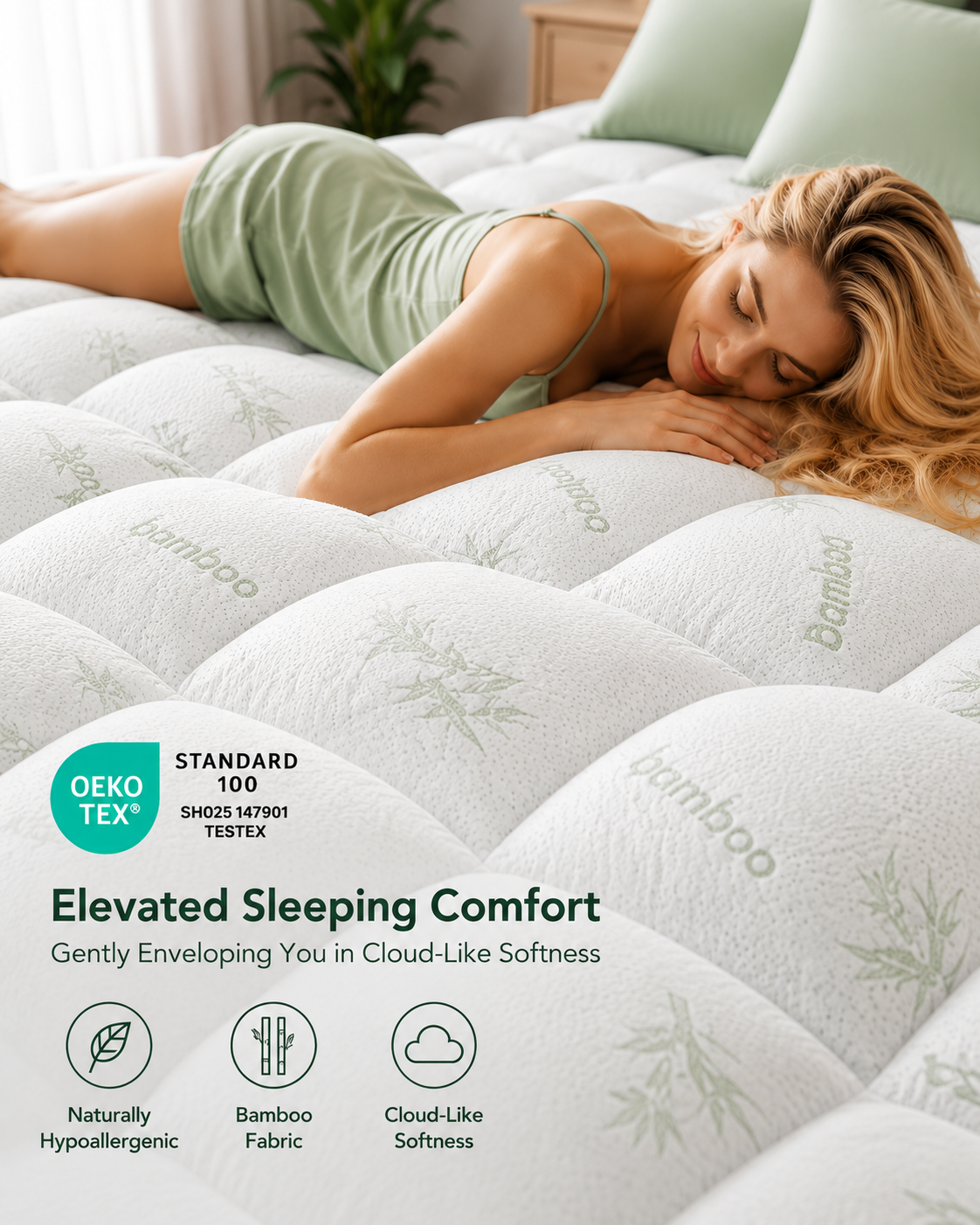 Bamboo Cloud Mattress Topper