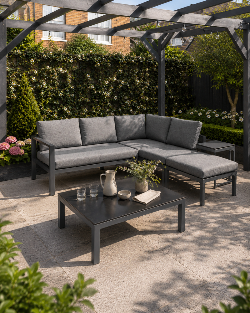 Aluminium L-Shape Lounge Set