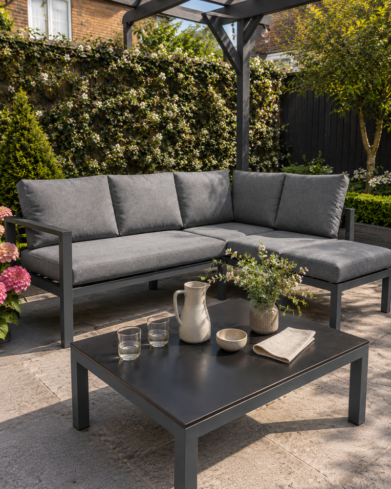 Aluminium L-Shape Lounge Set