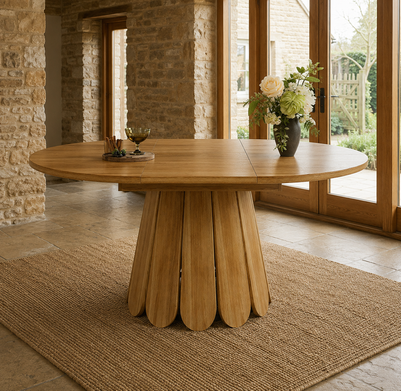 Extendable Round Dining Table