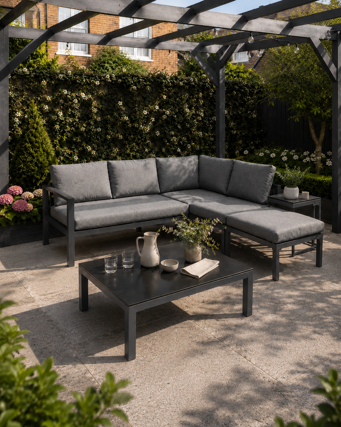 Aluminium L-Shape Lounge Set