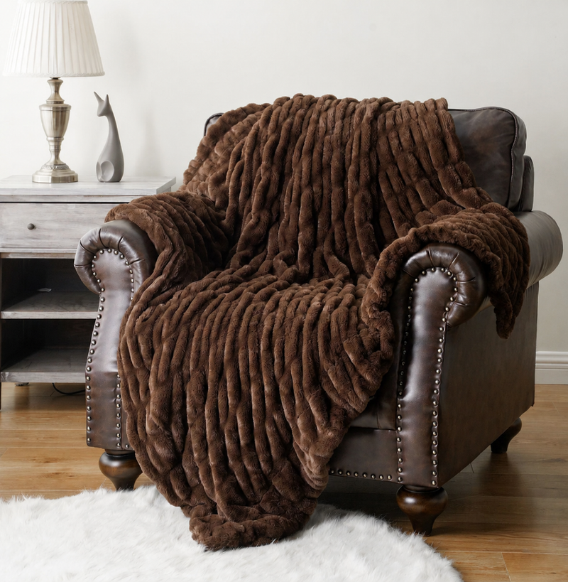 Ruched Plush Blanket