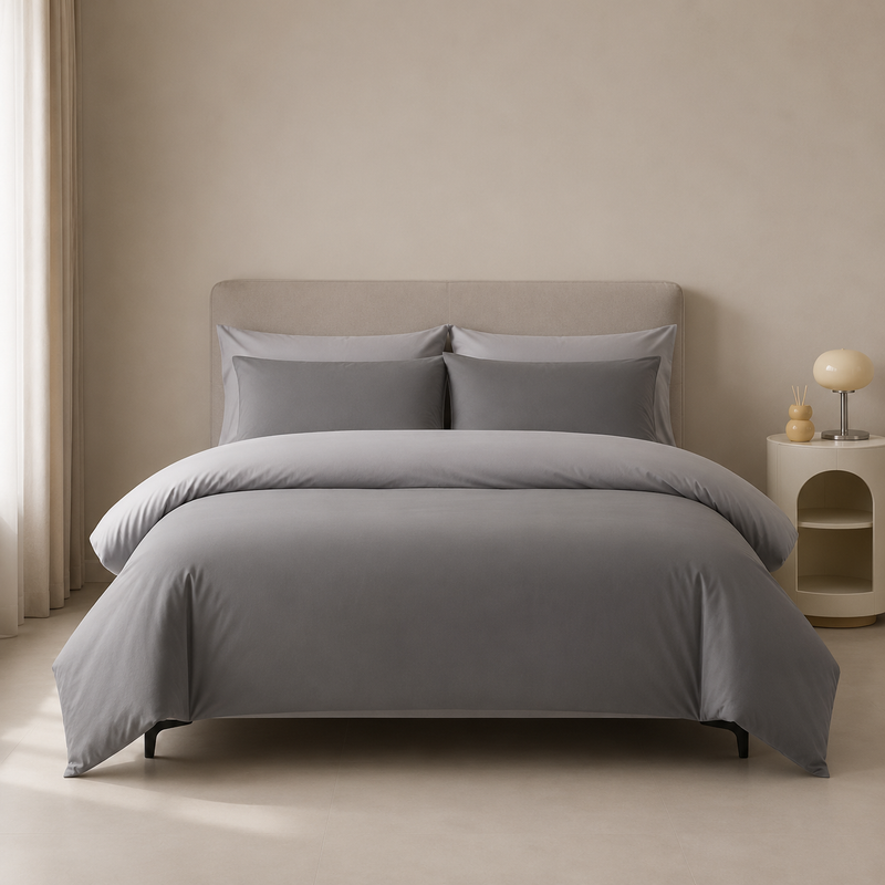 Long-Staple Brushed Cotton Bedding Set