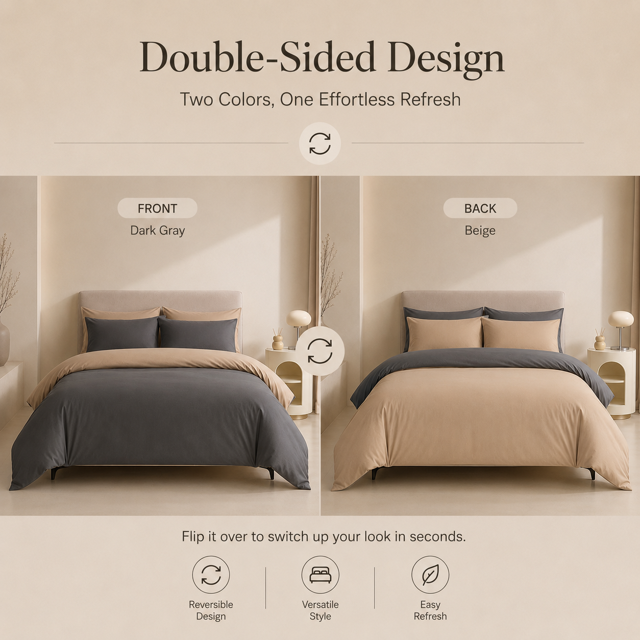 Long-Staple Brushed Cotton Bedding Set